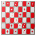 Rétro carreau de céramique rouge de Starbursts<br><div class="desc">Ce rétro carreau de céramique rouge et blanc de Starbursts est tellement adorable âge d'espace que vous ne pourrez pas contenir votre enthousiasme. Et, pourquoi voudriez-vous à ? Caractéristiques de conception ce des années 1960 inspirées modernes de la moitié du siècle un arrière - plan gris de bruyère foncée et...</div>