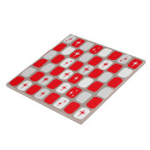 Rétro carreau de céramique rouge de Starbursts (Côté)