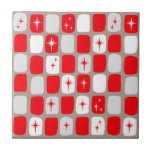 Rétro carreau de céramique rouge de Starbursts<br><div class="desc">Ce rétro carreau de céramique rouge et blanc de Starbursts est tellement adorable âge d'espace que vous ne pourrez pas contenir votre enthousiasme. Et, pourquoi voudriez-vous à ? Caractéristiques de conception ce des années 1960 inspirées modernes de la moitié du siècle un arrière - plan gris de bruyère foncée et...</div>