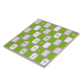 Rétro carreau de céramique vert et blanc de (Côté)