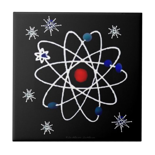 Rétro carreau noir avec impression atomique des an (Devant)
