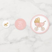 Retro Carriage Speelgoed Fles Roze Baby Meisje Dou Confetti (Voorkanten)