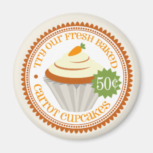 Retro Carrot Cake Magnet Magneet