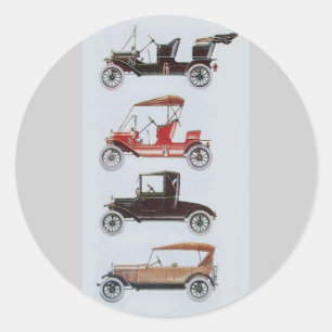 RETRO CARS 2 - Auto-reparatie auto Ronde Sticker
