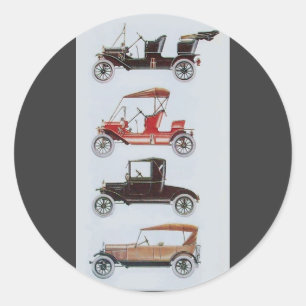 RETRO CARS 2 - Auto-reparatie auto Ronde Sticker