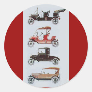RETRO CARS 2 - Auto-reparatie auto Ronde Sticker