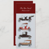 RETRO CARS 2, AUTO RESTAURATIE ,blauw wit Aankondiging (Voorkant / Achterkant)