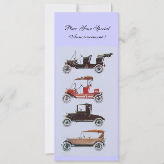 RETRO CARS 2, AUTO RESTORATION, blauw Aankondiging (Voorkant)