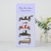 RETRO CARS 2, AUTO RESTORATION, blauw Aankondiging (Staand voorkant)