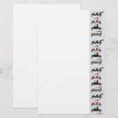 RETRO CARS 2, AUTO RESTORATION grijs rood wit Briefpapier (Voorkant / Achterkant)