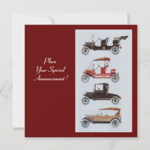 RETRO CARS 2, AUTO RESTORATION red white black Aankondiging