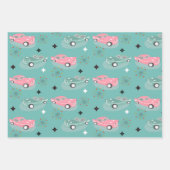 Retro Cars Atomic Starburst Modern midden centur Inpakpapier Vel (Voorkant 3)