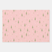 Retro Cars roze kerstboombomen Inpakpapier Vel (Voorkant 3)