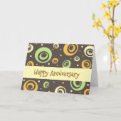 Rétro carte d'anniversaire des employés (Fleur jaune)