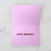Rétro carte d'anniversaire drôle de femme au foyer (Intérieur)