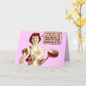 Rétro carte d'anniversaire drôle de femme au foyer (Fleur jaune)