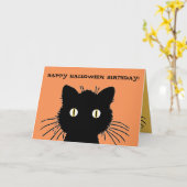 Rétro carte d'anniversaire heureuse de Halloween (Fleur jaune)