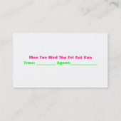 Rétro carte d'artiste de tatouage de styliste de (Dos)