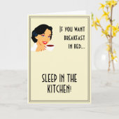 Rétro carte de femme au foyer (Fleur jaune)