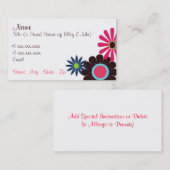 Rétro carte de maman de fleurs (Devant / Derrière)