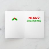 rétro carte de Noël à 8 bits (Intérieur)