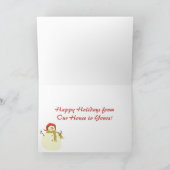 Rétro carte de Noël de scène de maison de vacances (Intérieur)