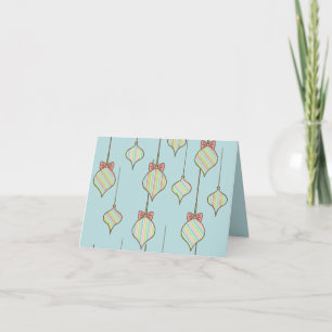 Rétro carte de Noël d'ornements