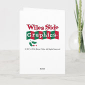 Rétro carte de Noël d'ornements : Vert (Dos)