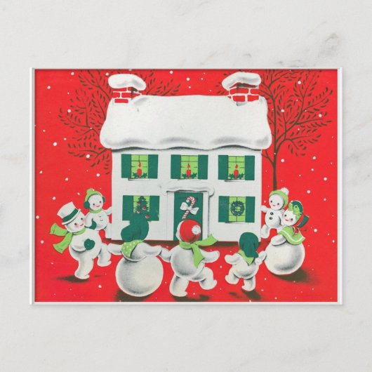 Rétro carte de Noël vintage (Devant)