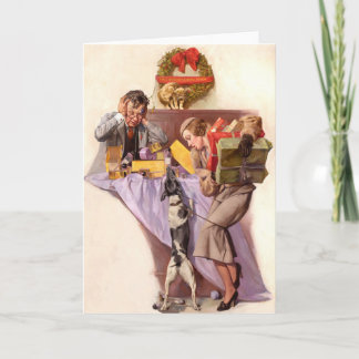 Rétro carte de Noël vintage