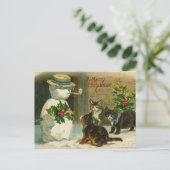 Rétro carte de Noël vintage (Debout devant)