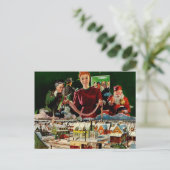Rétro carte de Noël vintage (Debout devant)