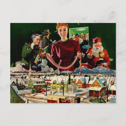 Rétro carte de Noël vintage (Devant)