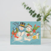 Rétro carte de Noël vintage (Debout devant)