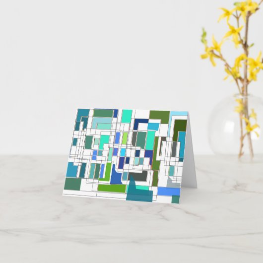 Rétro carte de note d'amusement (Fleur jaune)