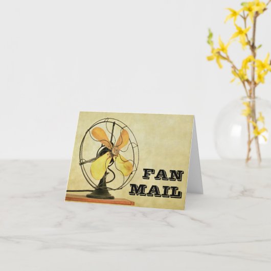 Rétro carte de note de courrier des admirateurs (Fleur jaune)