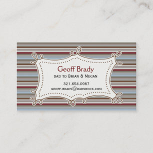 Rétro carte de papa de rayures