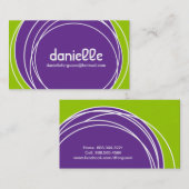 Rétro carte de profil - carte de visite (Devant / Derrière)