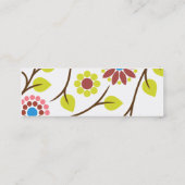 Rétro carte de profil de fleur (Dos)