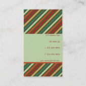 rétro carte de profil de motif de rayures de (Dos)