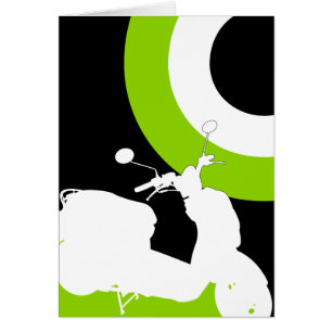 Rétro carte de scooter de mod