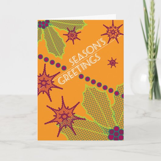 Rétro carte de vacances de Bonnes Fêtes (Devant)