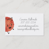 Rétro carte de visite d'aiguilles de tricot de fil (Dos)