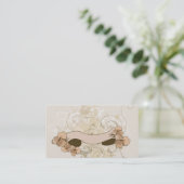 Rétro carte de visite de bannière (Debout devant)