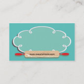 Rétro carte de visite de biscuit de boulangerie (Dos)