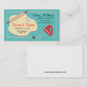 Rétro carte de visite de biscuit de boulangerie (Devant / Derrière)