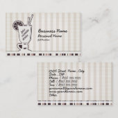 Rétro carte de visite de boissons de barre de (Devant / Derrière)