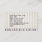 Rétro carte de visite de boissons de barre de (Dos)