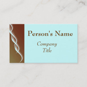 Rétro carte de visite de brun et de bleu