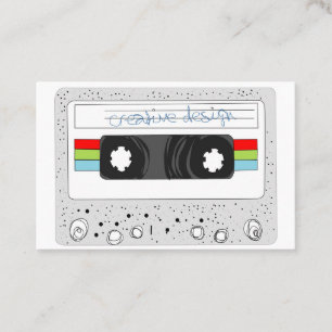 Rétro carte de visite de cassette de bande